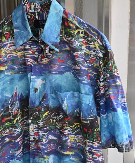 90s Ike Behar Short Sleeve Shirt -2