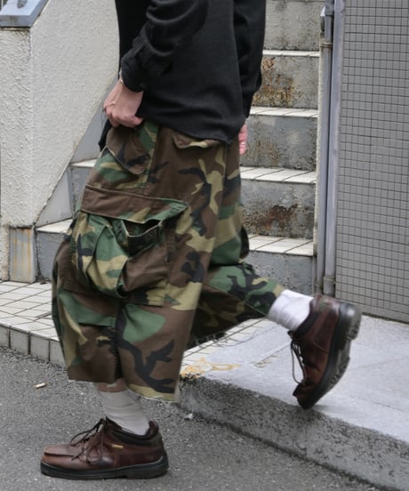 Remake Us Army M-65 Jorts Woodland Camo -3