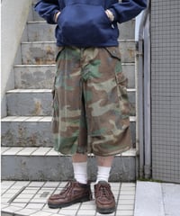 Remake Us Army M-65 Jorts Woodland Camo -4