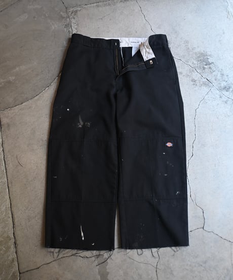 Dickies Double Knee Painted Work Pants Black -3