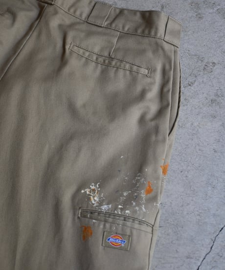 Dickies Double Knee Painted Work Pants Khaki -4