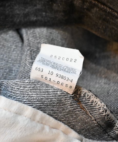 90' Levi's 501 Yarn-dyed Denim Pants Black -2