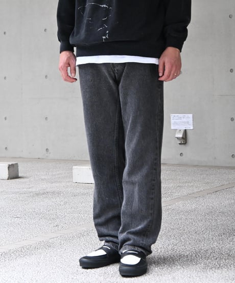 90' Levi's 501 Yarn-dyed Denim Pants Black -2