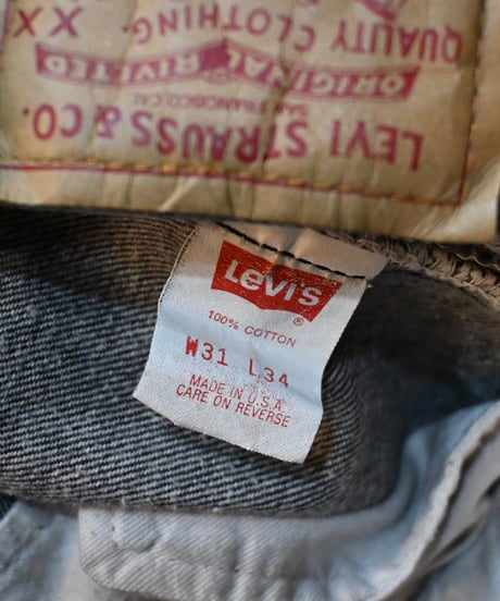 92' Levi's 501 Yarn-dyed Denim Pants Black -3