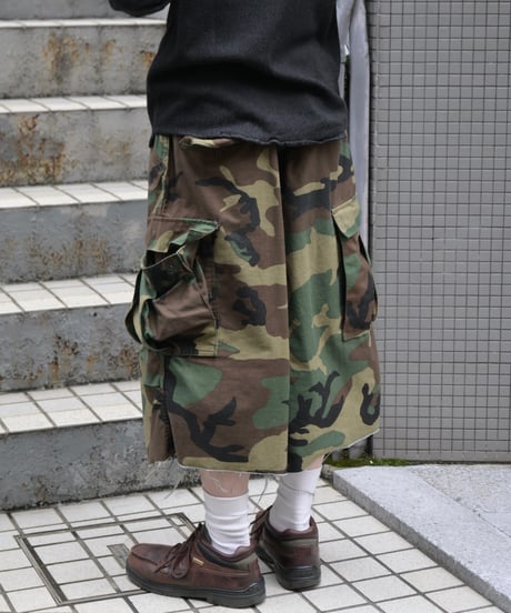 Remake Us Army M-65 Jorts Woodland Camo -3