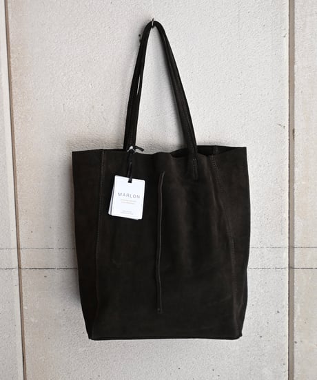 MARLON FIRENZE Calf Leather Shopper Bag - Cioccolato Suede
