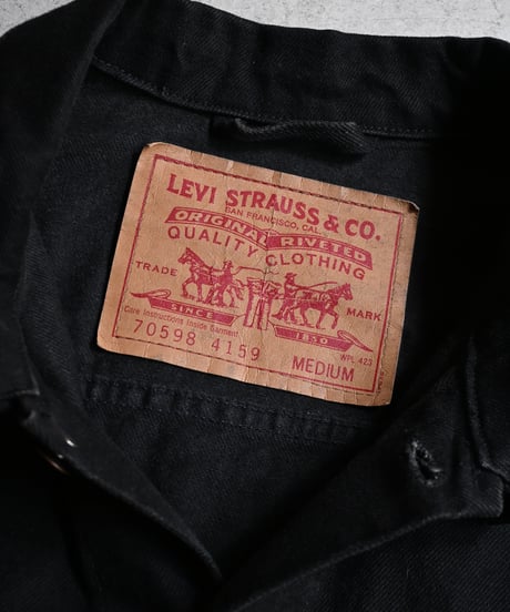 90s Levi's 70598-4159 Denim Trucker Jacket Black