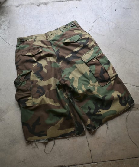 Remake Us Army M-65 Jorts Woodland Camo -3