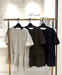 【Nouque／ヌーク】ヴィンテージシフォンぺプラムブラウス