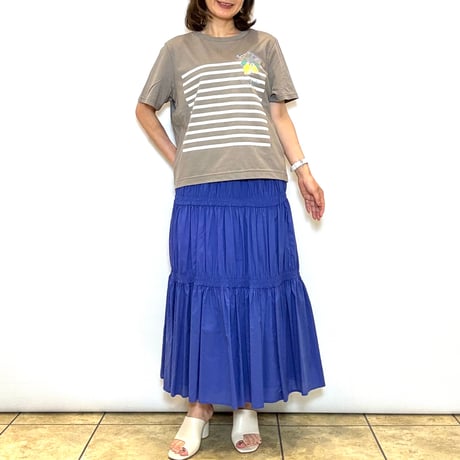 【Le MARAIS／ル マレ】レモンモチーフボーダーTシャツ
