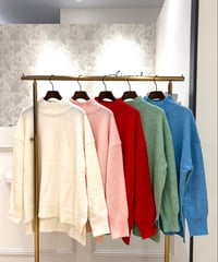 【C'EST MOIJEU／セモワージュ】アルパカストレッチ ハイネックプルオーバー