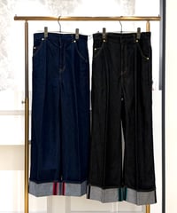 【BRAHMIN／ブラーミン】配色ステッチロールアップデニムパンツ
