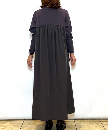 【ATELIER SIX／アトリエシックス】ダンボール×異素材ドッキングワンピース