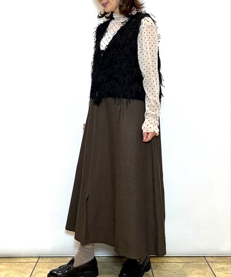 【 C'EST MOIJEU／セモワージュ】チュールフリンジベスト