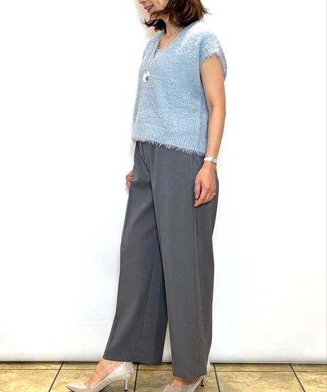【BEATRICE／ベアトリス】ラメシャギーVネックニットベスト