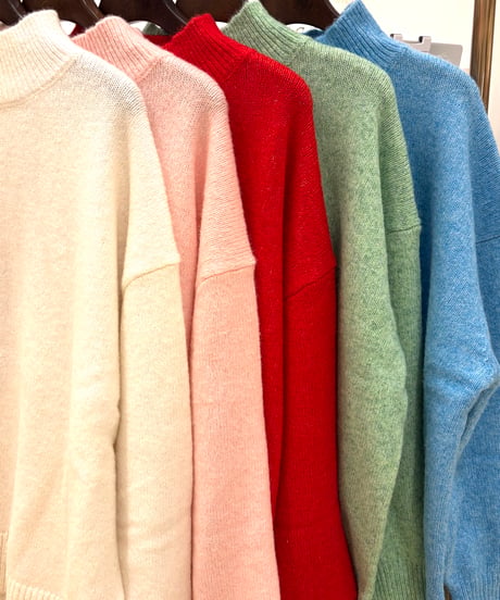 【C'EST MOIJEU／セモワージュ】アルパカストレッチ ハイネックプルオーバー