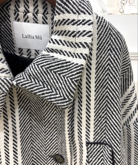 【Lallia Mu／ラリアムー】ウールツイードショートコート