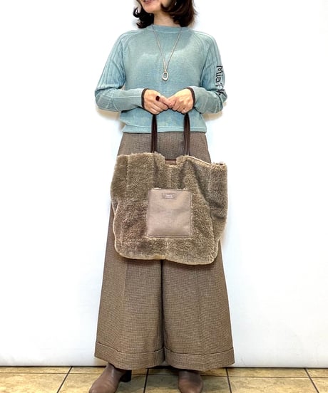 【Mylanka／ミランカ】エコムートン×ボア リバーシブルトートバッグ