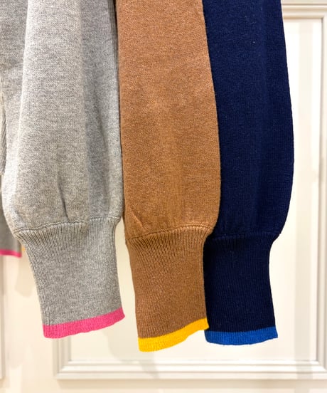 【Le MARAIS／ル マレ】ポロ襟ハート刺繍カーディガン