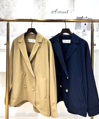 【TULUMB／トゥルム】ダブルクロスとろみドルマンスリーブジャケット