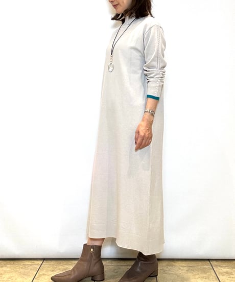 【COUVEE／クベ】中綿ベスト+ニットワンピースツインセット