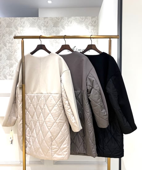 【Mylanka／ミランカ】ダンボール×キルティング切替え中綿コート