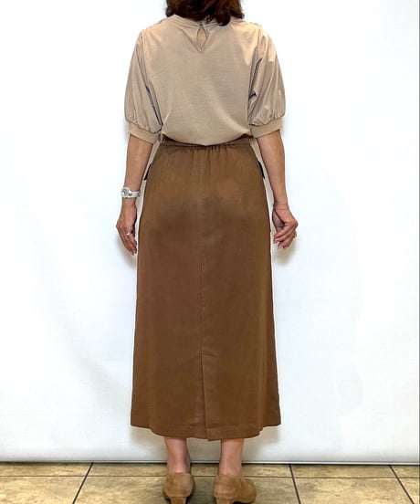 【BRAHMIN／ブラーミン】フェイクスエードカーゴスカート