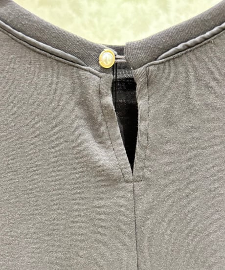 【Lallia mu／ラリアムー】レースヘムハイテンションカットソー