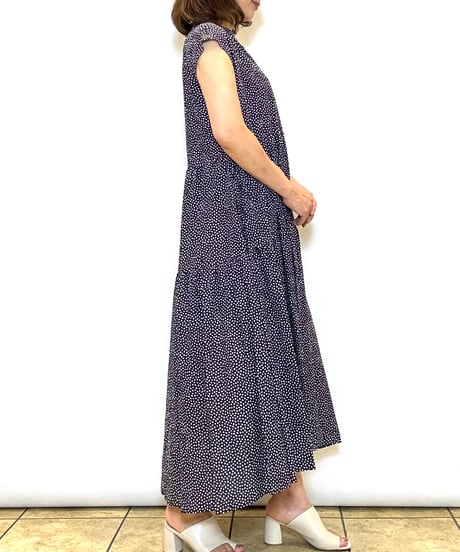 【KOKIA／コキア】変形ドットティアードワンピース