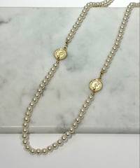 【TULUMB／トゥルム】コインモチーフパールネックレス
