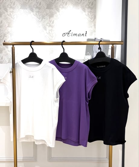 【Le MARAIS／ル マレ】ビジューロゴTシャツ
