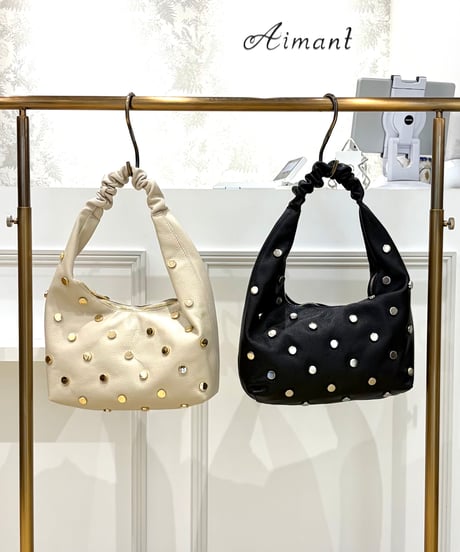 【atelier brugge×LAURA DI MAGGIO】レザースタッズワンショルダーバッグ