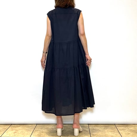 【couvee／クベ】幾何柄刺繍ティアードワンピース