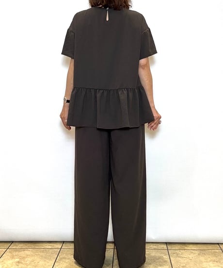 【Nouque／ヌーク】ヴィンテージシフォンワイドパンツ