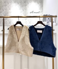 【Atelier brugge／アトリエブルージュ】ショートエコファーベスト