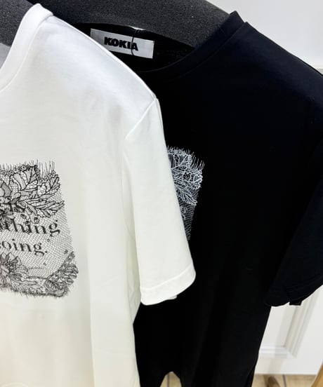 【KOKIA／コキア】レースロゴプリントTシャツ