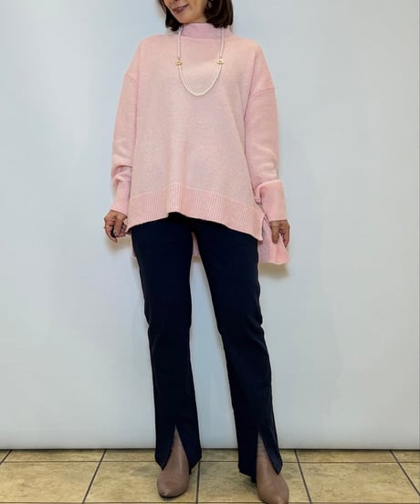【C'EST MOIJEU／セモワージュ】アルパカストレッチ ハイネックプルオーバー