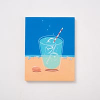 羽田お皿 / 夏のしましま