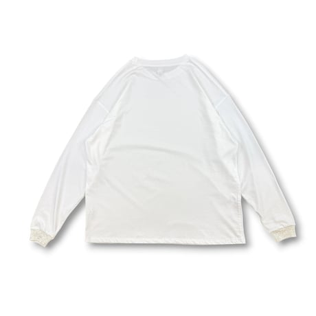 STUMPSTAMP OVERLOCK CONTRAST CUFFS L/S TEE "WHITE”