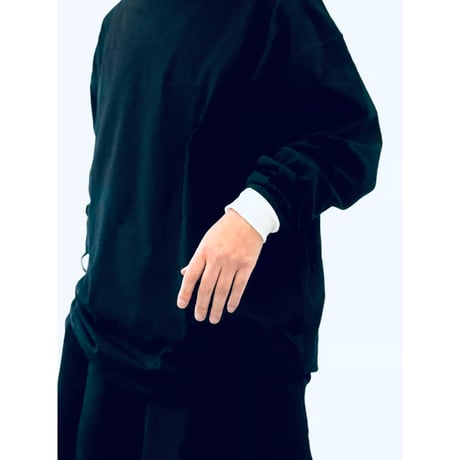 STUMPSTAMP OVERLOCK CONTRAST CUFFS L/S TEE "BLACK”