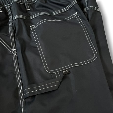STUMPSTAMP PAINTER PANTS "BLACK WITH WHITE STITCH"