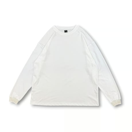 STUMPSTAMP OVERLOCK CONTRAST CUFFS L/S TEE "WHITE”
