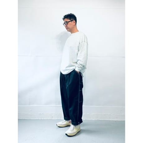 STUMPSTAMP OVERLOCK CONTRAST CUFFS L/S TEE "ASH”