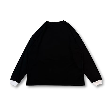 STUMPSTAMP OVERLOCK CONTRAST CUFFS L/S TEE "BLACK”