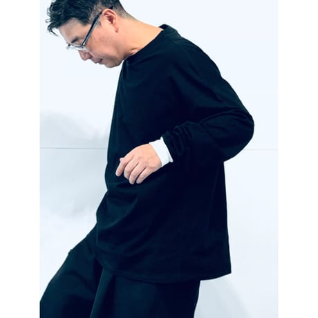 STUMPSTAMP OVERLOCK CONTRAST CUFFS L/S TEE "BLACK”