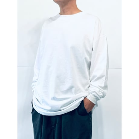 STUMPSTAMP OVERLOCK CONTRAST CUFFS L/S TEE "WHITE”