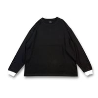 STUMPSTAMP OVERLOCK CONTRAST CUFFS L/S TEE "BLACK”