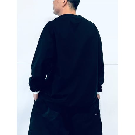 STUMPSTAMP OVERLOCK CONTRAST CUFFS L/S TEE "BLACK”
