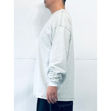 STUMPSTAMP OVERLOCK CONTRAST CUFFS L/S TEE "ASH”