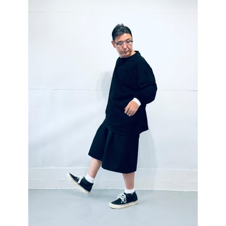 STUMPSTAMP OVERLOCK CONTRAST CUFFS L/S TEE "BLACK”